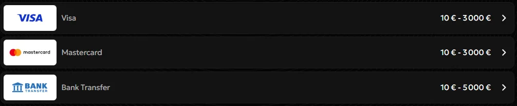 Options de retrait du Spinsy Casino pour paiements fiables